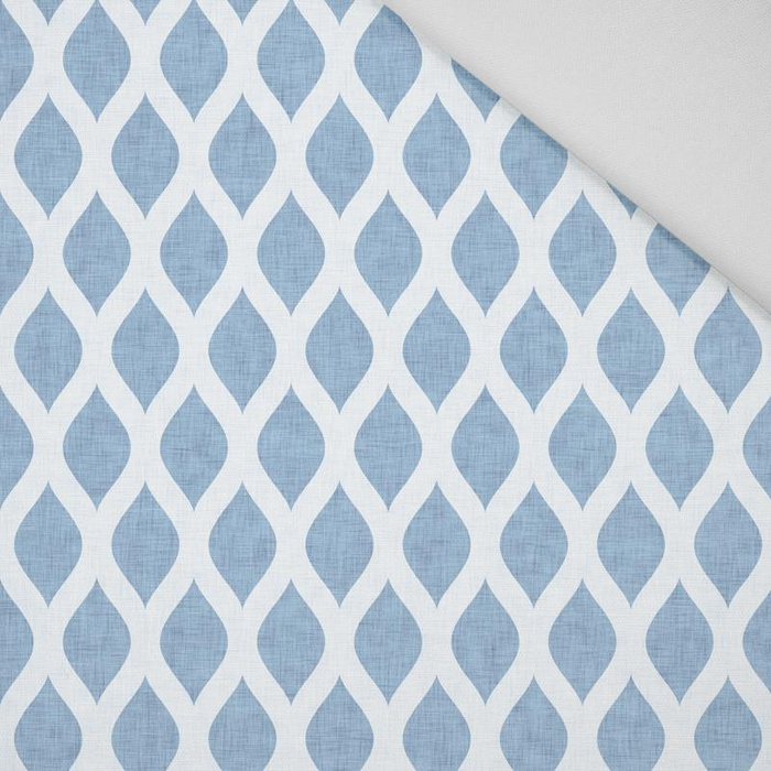 WEIßE KETTE / ACID WASH - blau - HOME DECOR PREMIUM Webware