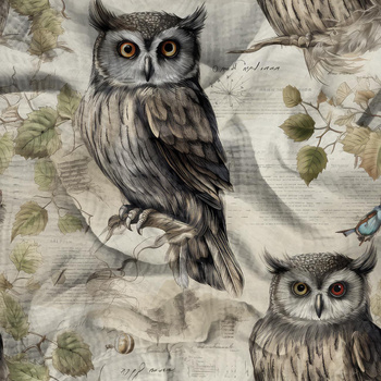 PASTEL BIRDS PAT. 4 (OLW) - Cotton muslin