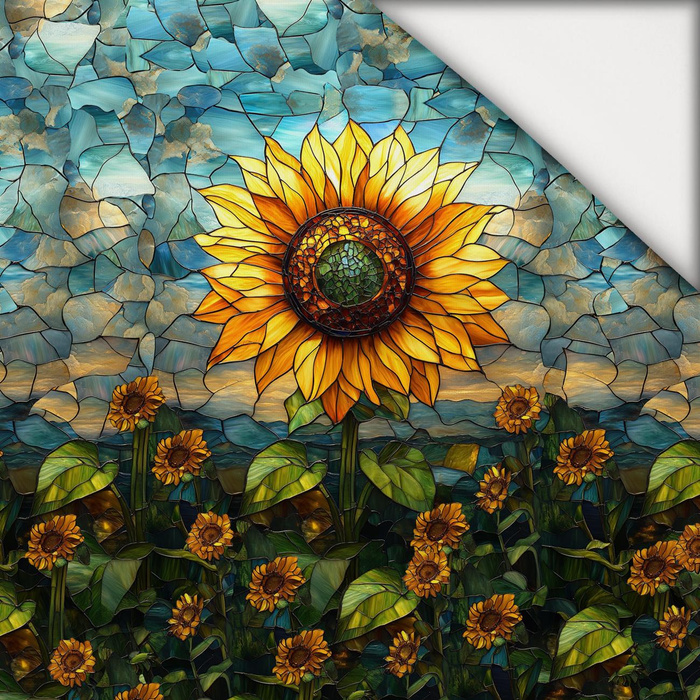 STAINED GLASS WZ.10 - panel (60cm x 50cm) lehký, česaný úplet