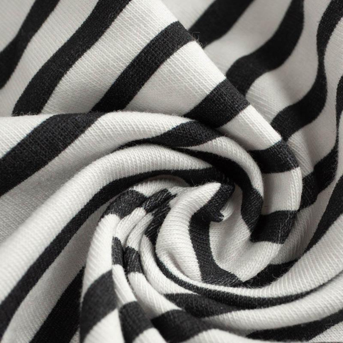 STRIPES - BLACK AND WHITE (BIRDS IN LOVE) - Panama 220g