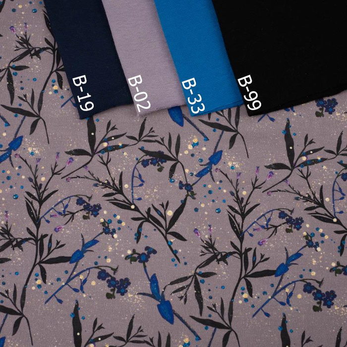 ENCHANTED MEADOW (ENCHANTED NIGHT) - Cotton woven fabric