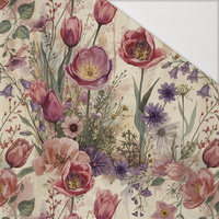 PASTEL FLOWERS WZ. 30 - Hydrophobic brushed knit