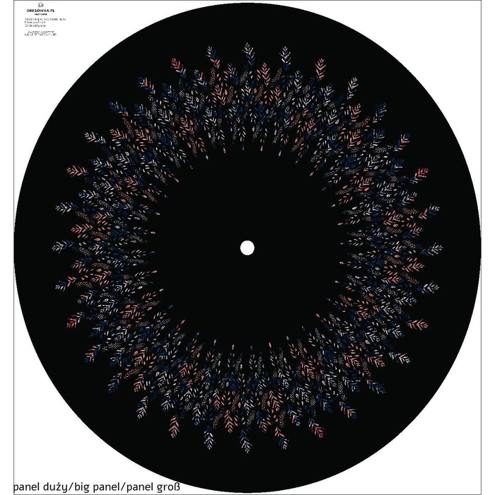 LEAVES PAT. 3 / BLACK -  big circle skirt panel 