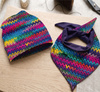 KID'S CAP AND SCARF (CLASSIC) - RETRO GEOMETRIC WZ. 9 - 44-47