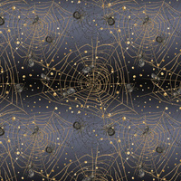 GOLDENES SPINNENNETZ (VERZAUBERTE NACHT) - Baumwoll Webware