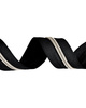 Zipper tape decorative 5mm - black / silver