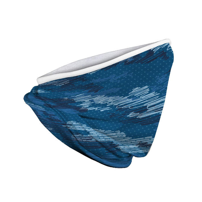 CAMOUFLAGE - scribble / classic blue - Waterproof woven fabric