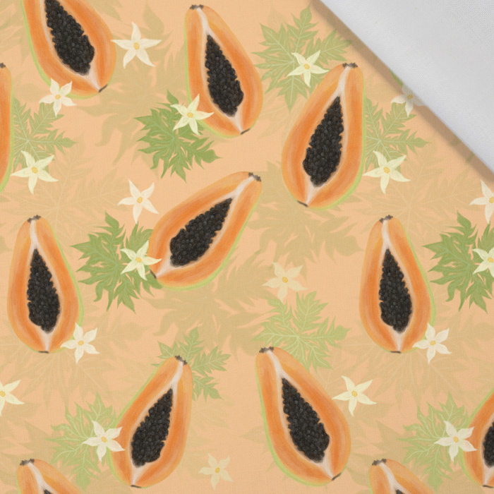 PAPAYA ORANGE - tkanina bawełniana