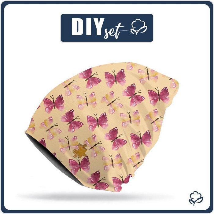 "Beanie" cap - BUTTERFLIES (BEARS AND BUTTERFLIES) 54-56