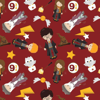 MAGICZNI PRZYJACIELE wz. 3 (MAGICZNA SZKOŁA) / bordowy - lekka dzianina drapana