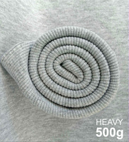 HEAVY Elastický Žebrovaný Náplet 500g -  ŠEDÁ MELÍROVANÁ
