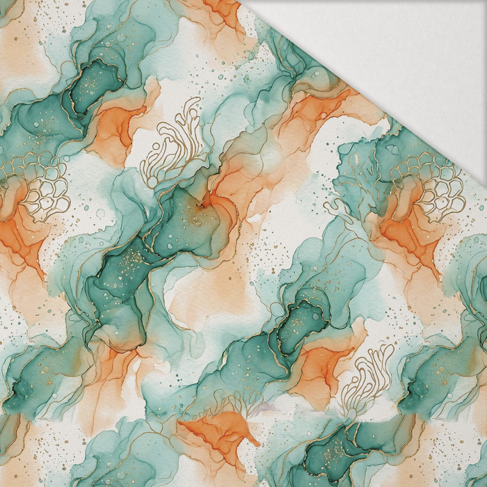 ALCOHOL INK WZ. 21 - Hydrofobní česaná teplákovina