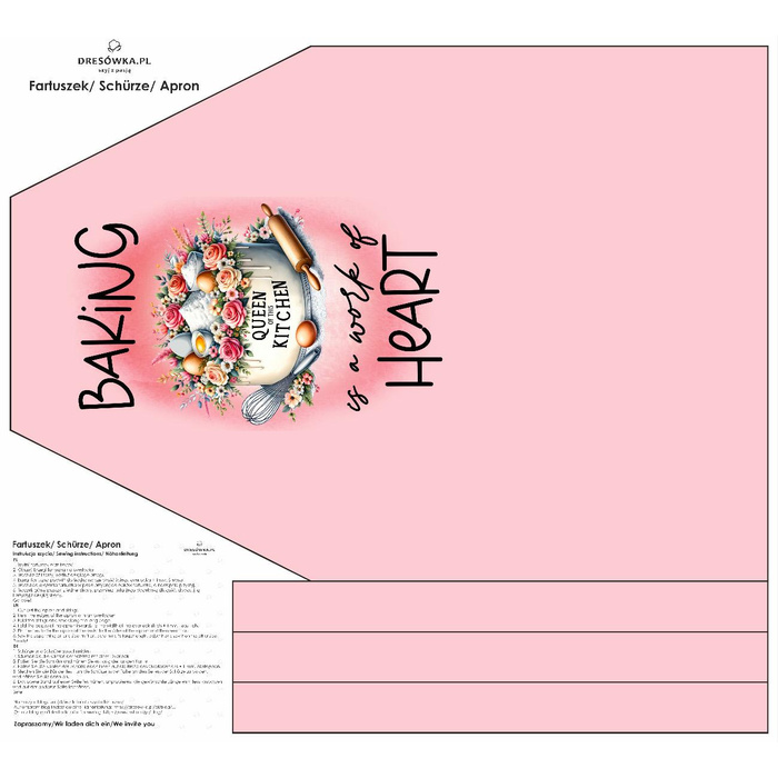 APRON - BAKING HEART - sewing set