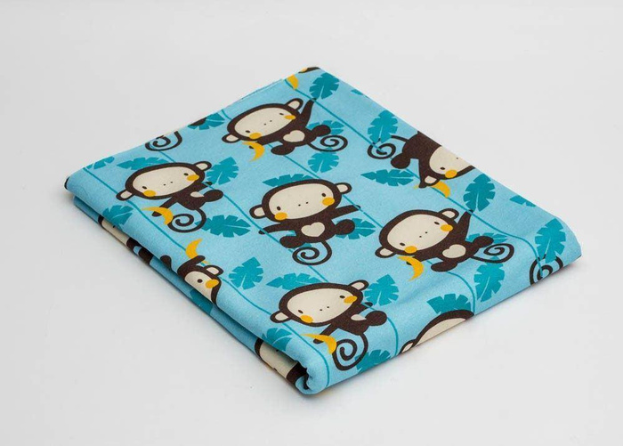 MAŁPI GAJ / turkus - dresówka pętelkowa