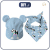 KID'S CAP AND SCARF (TEDDY) - PANDA ON A RAINBOW 48-50