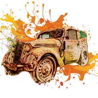 VINTAGE CAR PAT. 2 - panel (75cm x 80cm)