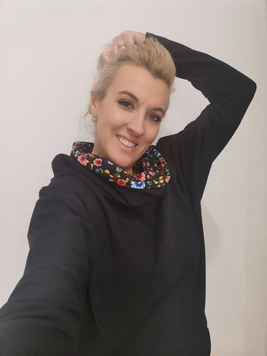 BLUZA NIETOPERZ Z KOMINEM (FURIA) - Bouquet of flowers wz.1 - zestaw do uszycia - XS