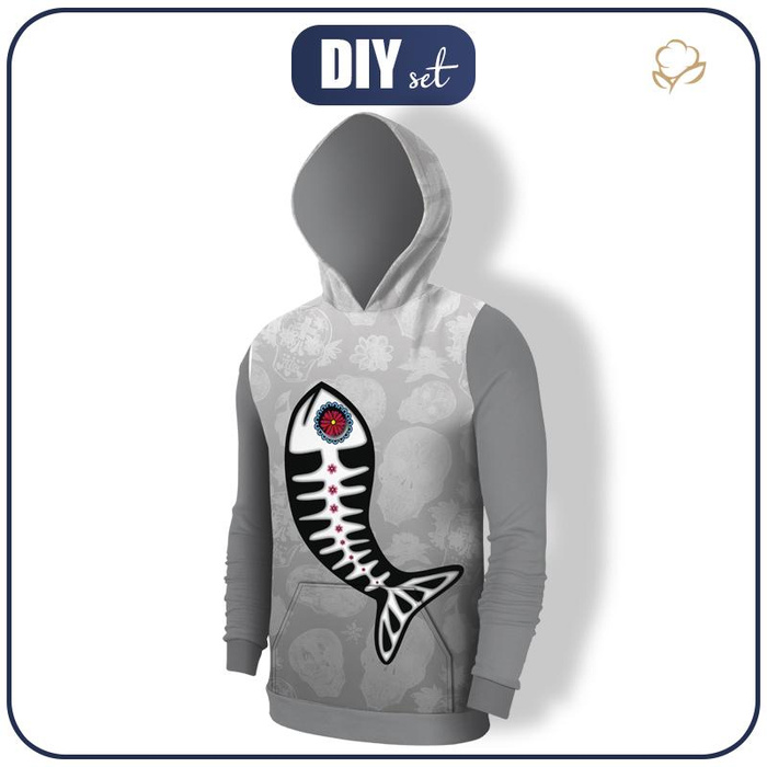 HERREN HOODIE (COLORADO) - FISCH PABLO (DIA DE LOS MUERTOS) - Nähset M