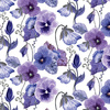 PANSIES (BLOOMING MEADOW) (Very Peri) - lycra 300g
