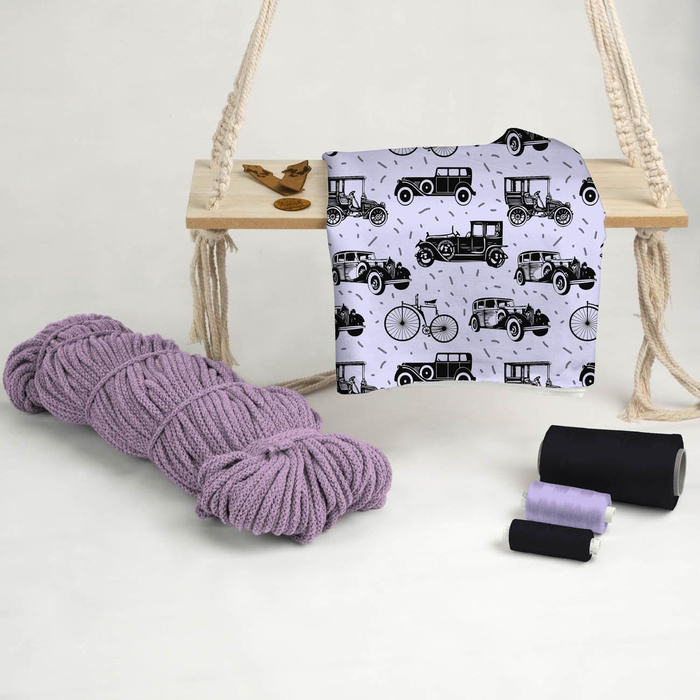 BLACK OLD CARS - leichte Maschenware angeraut