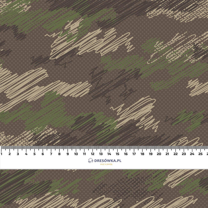 CAMOUFLAGE - Kritzelei / braun - Nylonstoff PUMI