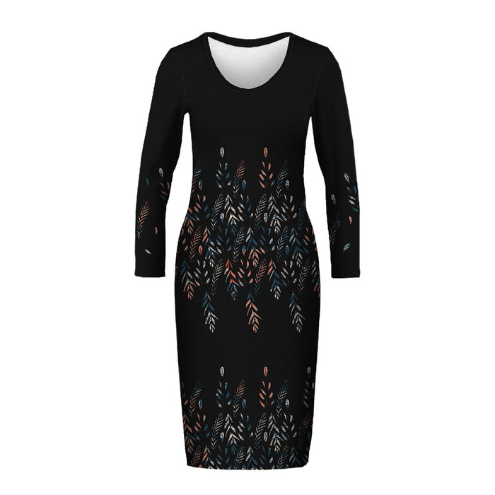 Tužkové šaty (ALISA) - LISTY VZ. 3 / CERNY - Sada šití S