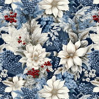 WINTER FLOWERS WZ.7 - Baumwoll Webware