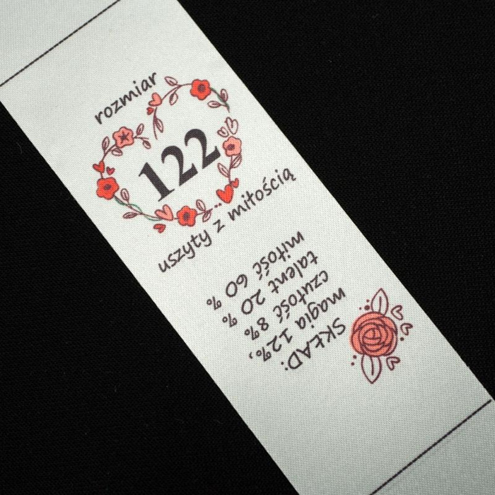 Girlish care tag - size 152 - 4 pcs set