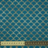 GOLDEN FISH SCALES pat. 2 (GOLDEN OCEAN) / sea blue - softshell