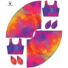 DRESS "ISABELLE" - COLORFUL SPECKS - sewing set XS
