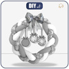 CHRISTMAS WREATH - SNOWFLAKES PAT. 2 / grey - sewing set