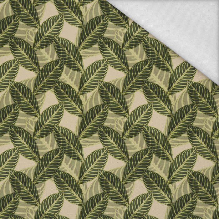 100CM PARADISE LEAVES pat. 3 (SAFARI) - Waterproof woven fabric