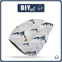 "Beanie" cap - MOUNTAINS (adventure) / grey 48-50