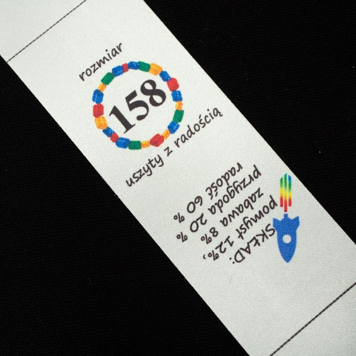 Boyish care tag - size 140 - 4 pcs set