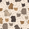 PASTEL ANIMALS WZ.1 - Waterproof woven fabric