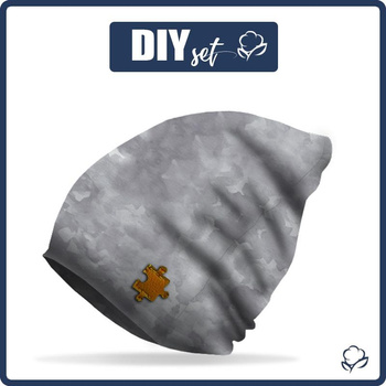 "Beanie" Mütze - CAMOUFLAGE m. 2 / grau 54-56