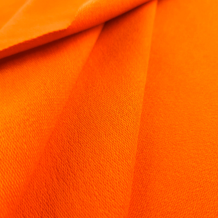 Prémiová teplákovina s jemnou smyčkou - ORANGE NEON