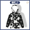 KID'S HOODIE (ALEX) - DIPLODOK / black - looped knit fabric ITY (134/140)