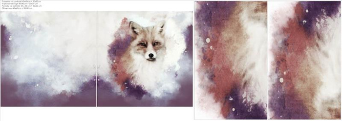 OZDOBNÉ POLŠTÁŘE - LIŠKA / sépie