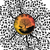 TYRANNOSAURUS (BAUM) / weiß - Paneel (75cm x 80cm)