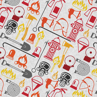 FIRE BRIGADE (HOBBIES AND JOBS) - colorful / acid  - Viscose jersey