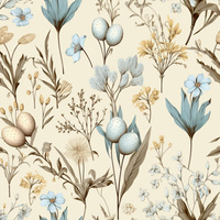 SPRING FLOWERS M. 4 - Webware für Tischdecken