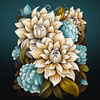 BOUQUET OF FLOWERS WZ.4 - Paneel (60cm x 50cm) Sommersweat mit Elastan ITY