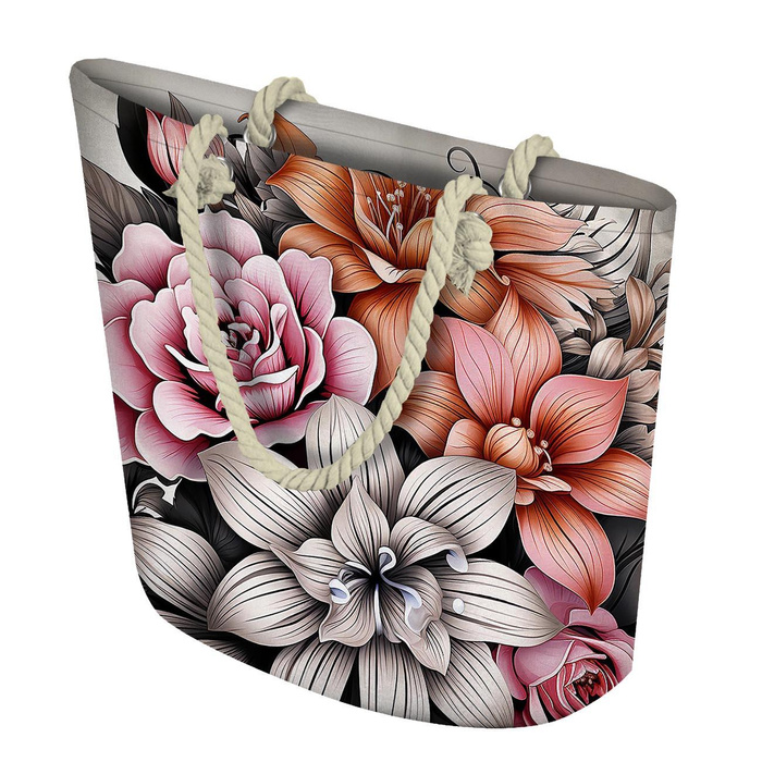 BOUQUET OF FLOWERS WZ.10 - panel (75cm x 80cm) looped knit