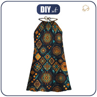 KLEID "DALIA" MINI (S-M) - MANDALA m. 5 / smaragd - Nähset