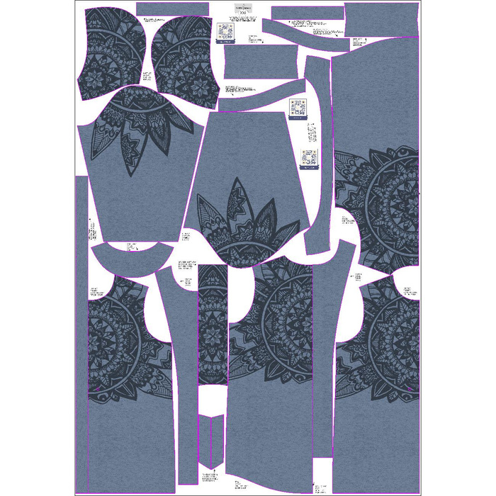 WOMEN'S PARKA (ANNA) - MANDALA pat. 6 - sewing set XL