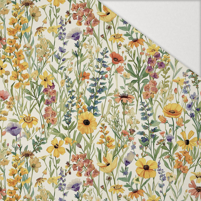 FLOWERS MEADOW WZ. 1 - Hydrophobic brushed knit