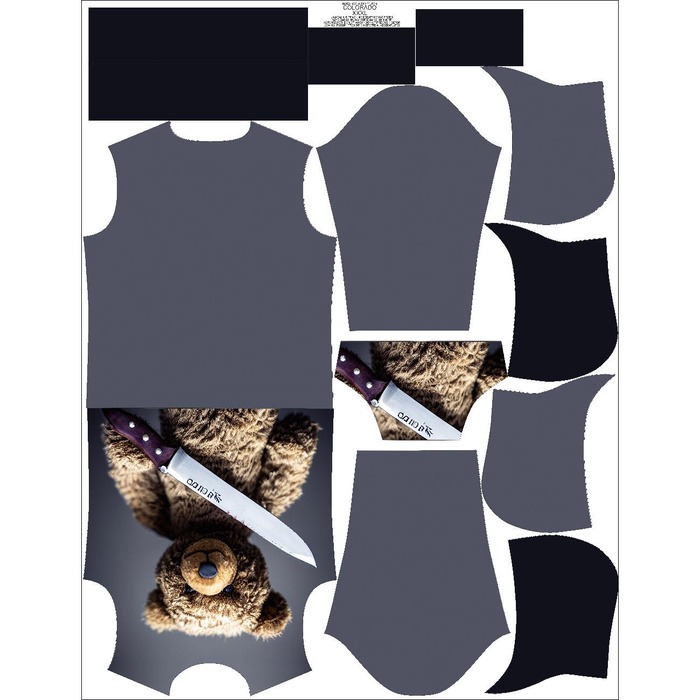 MEN’S HOODIE (COLORADO) - KILLER TEDDY - sewing set M