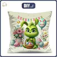 POLŠTÁŘ 45x45 - FUNNY EASTER vz.5 PRANKSTER - Potahový velur - Sada šití