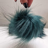 Kunstfell Pompon 12 cm - DARK TEAL